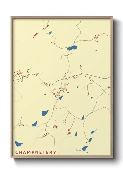 Une affiche de carte sur Champnétery