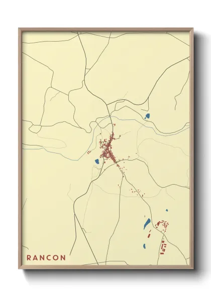 Une affiche de carte sur Rancon