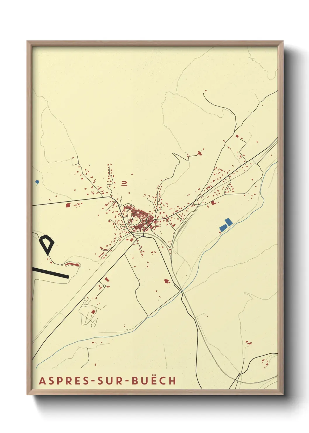 Un poster carteAspres-sur-Buëch