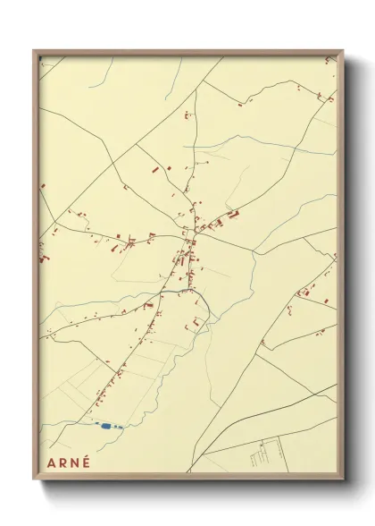 Une affiche de carte sur Arné