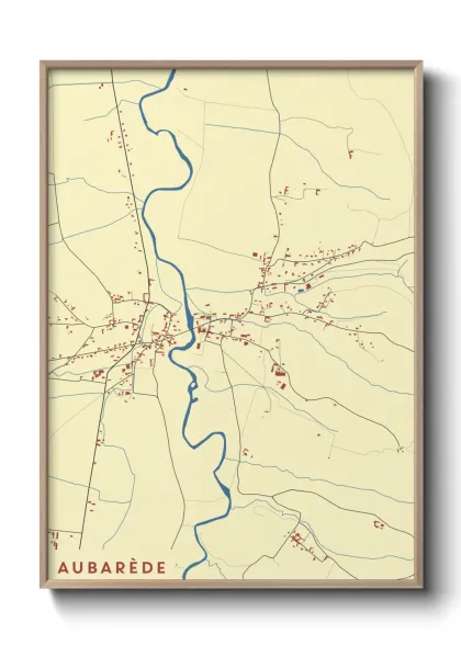 Une affiche de carte sur Aubarède
