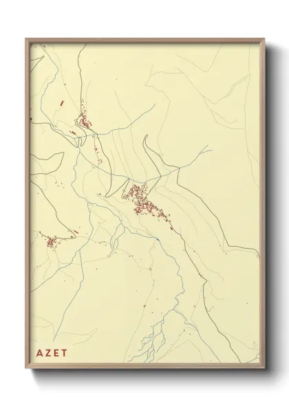 Une affiche de carte sur Azet