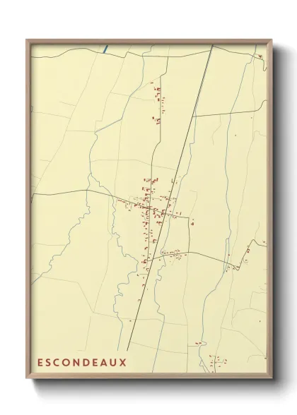 Une affiche de carte sur Escondeaux