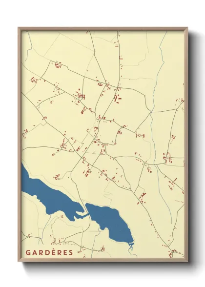 Une affiche de carte sur Gardères