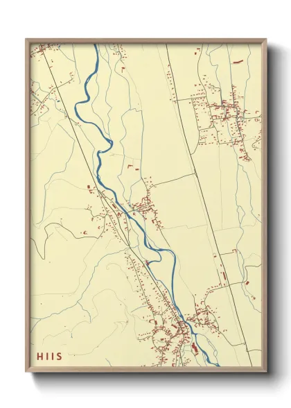 Une affiche de carte sur Hiis