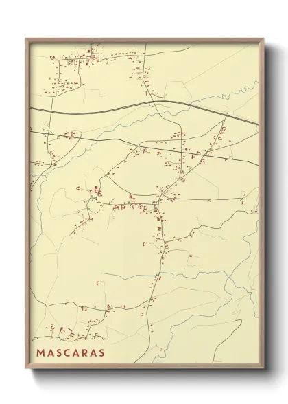 Une affiche de carte sur Mascaras