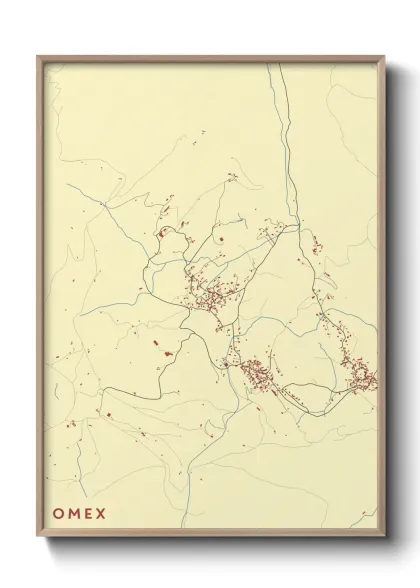 Une affiche de carte sur Omex