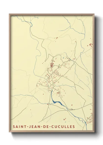 Une affiche de carte sur Saint-Jean-de-Cuculles