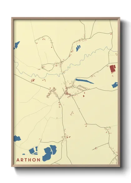 Une affiche de carte sur Arthon
