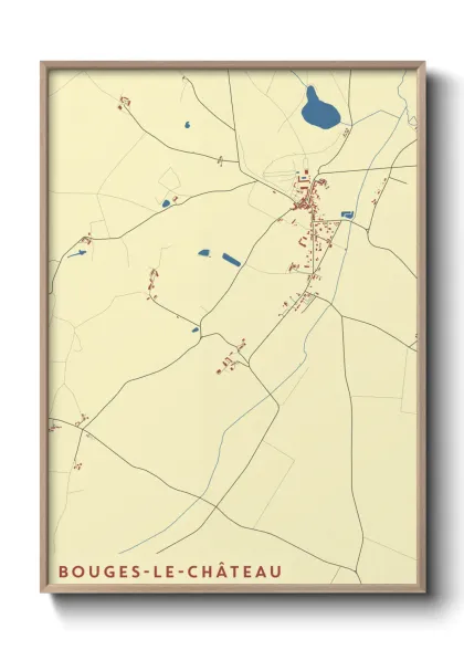 Une affiche de carte sur Bouges-le-Château