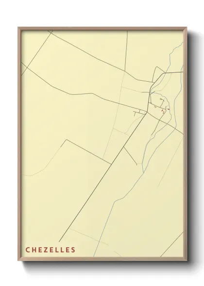 Une affiche de carte sur Chezelles