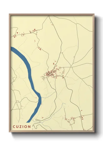 Une affiche de carte sur Cuzion