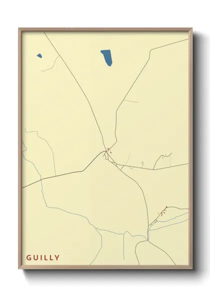 Une affiche de carte sur Guilly