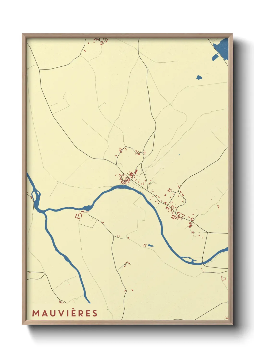 Un poster carte Mauvières