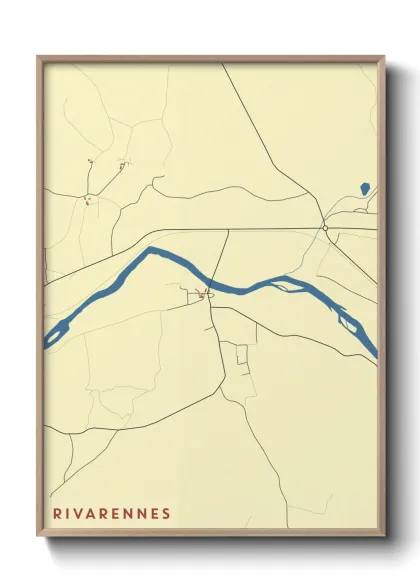 Une affiche de carte sur Rivarennes