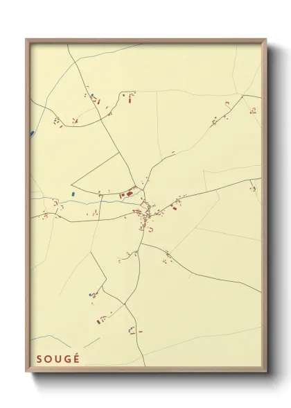 Une affiche de carte sur Sougé