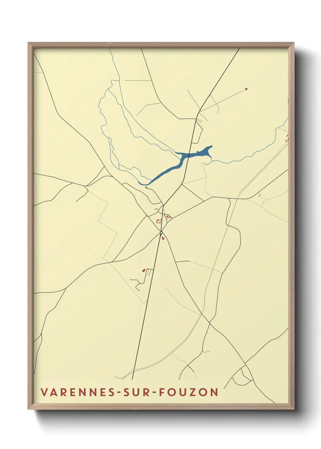 Un poster carteVarennes-sur-Fouzon