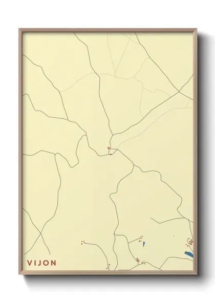 Une affiche de carte sur Vijon
