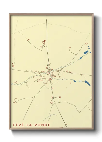 Une affiche de carte sur Céré-la-Ronde