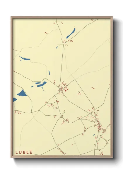 Une affiche de carte sur Lublé
