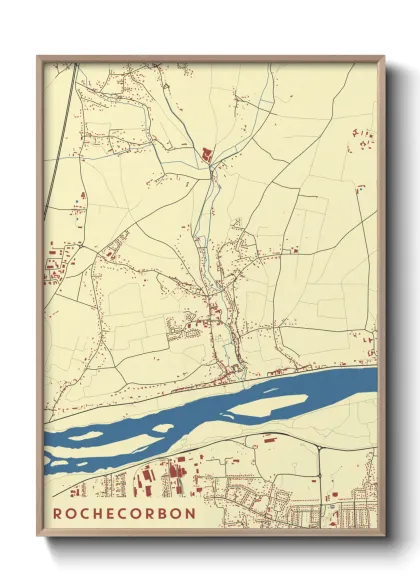 Une affiche de carte sur Rochecorbon