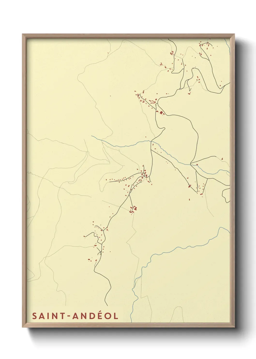 Un poster carte Saint-Andéol
