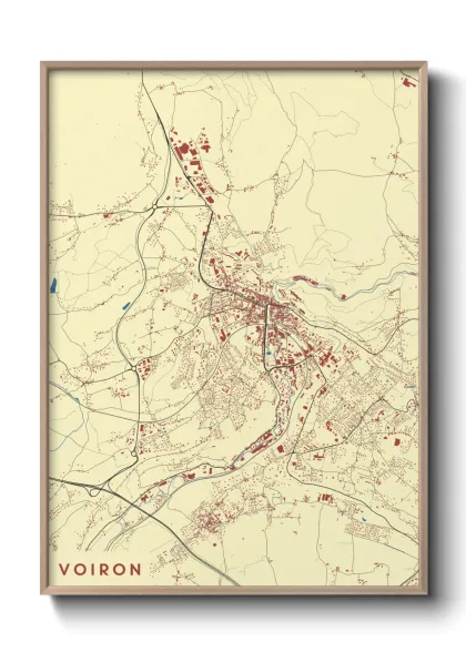 Une affiche de carte sur Voiron
