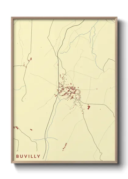 Une affiche de carte sur Buvilly