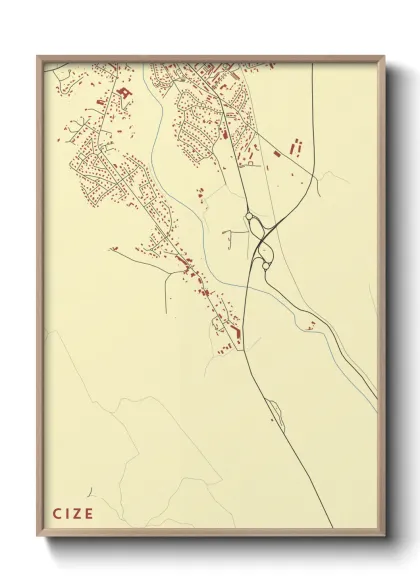 Une affiche de carte sur Cize