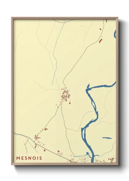 Une affiche de carte sur Mesnois