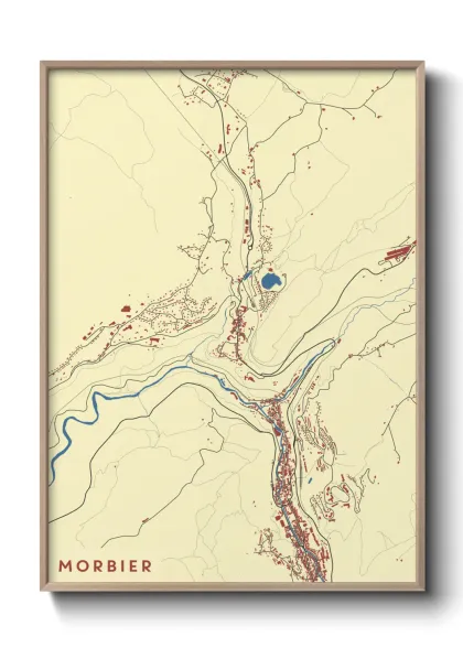 Une affiche de carte sur Morbier