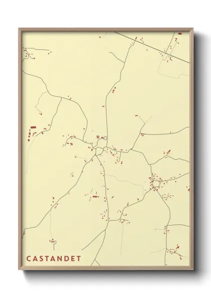 Une affiche de carte sur Castandet