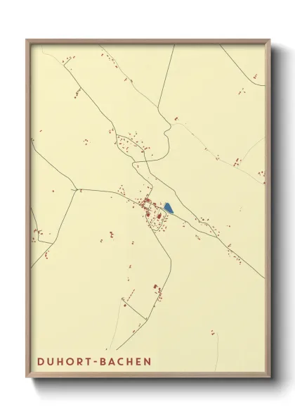 Une affiche de carte sur Duhort-Bachen
