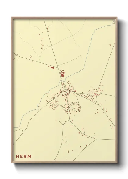Une affiche de carte sur Herm