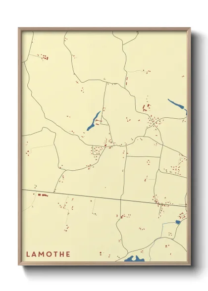 Une affiche de carte sur Lamothe
