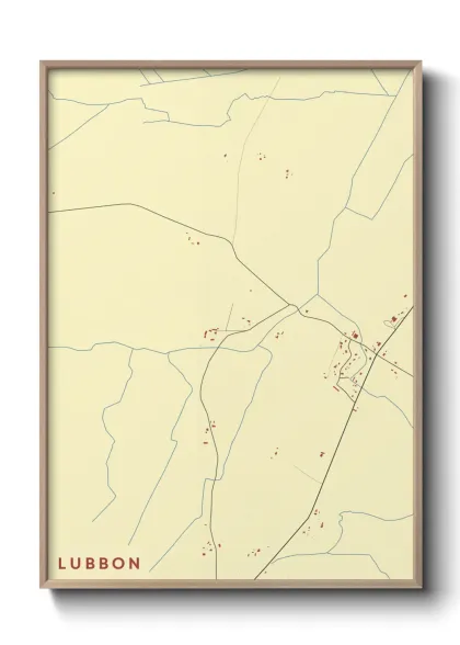Une affiche de carte sur Lubbon