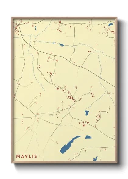 Une affiche de carte sur Maylis