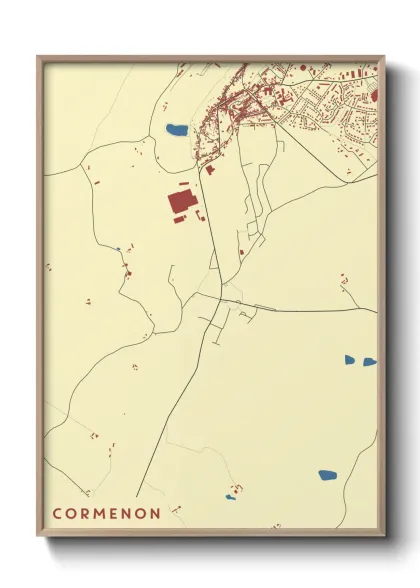 Une affiche de carte sur Cormenon