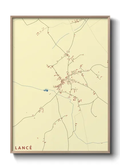 Une affiche de carte sur Lancé