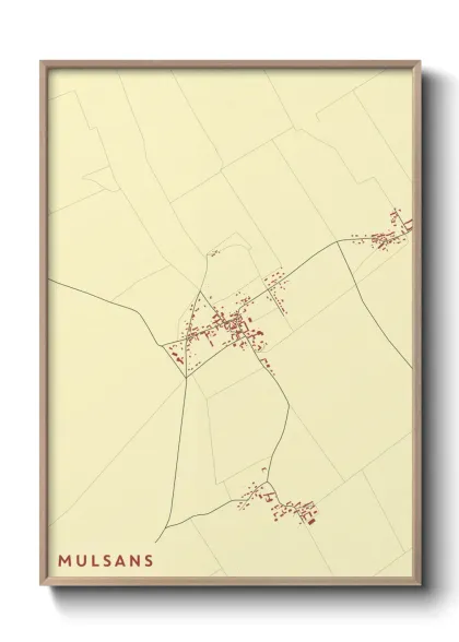 Une affiche de carte sur Mulsans