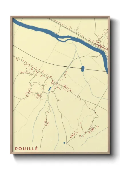 Une affiche de carte sur Pouillé