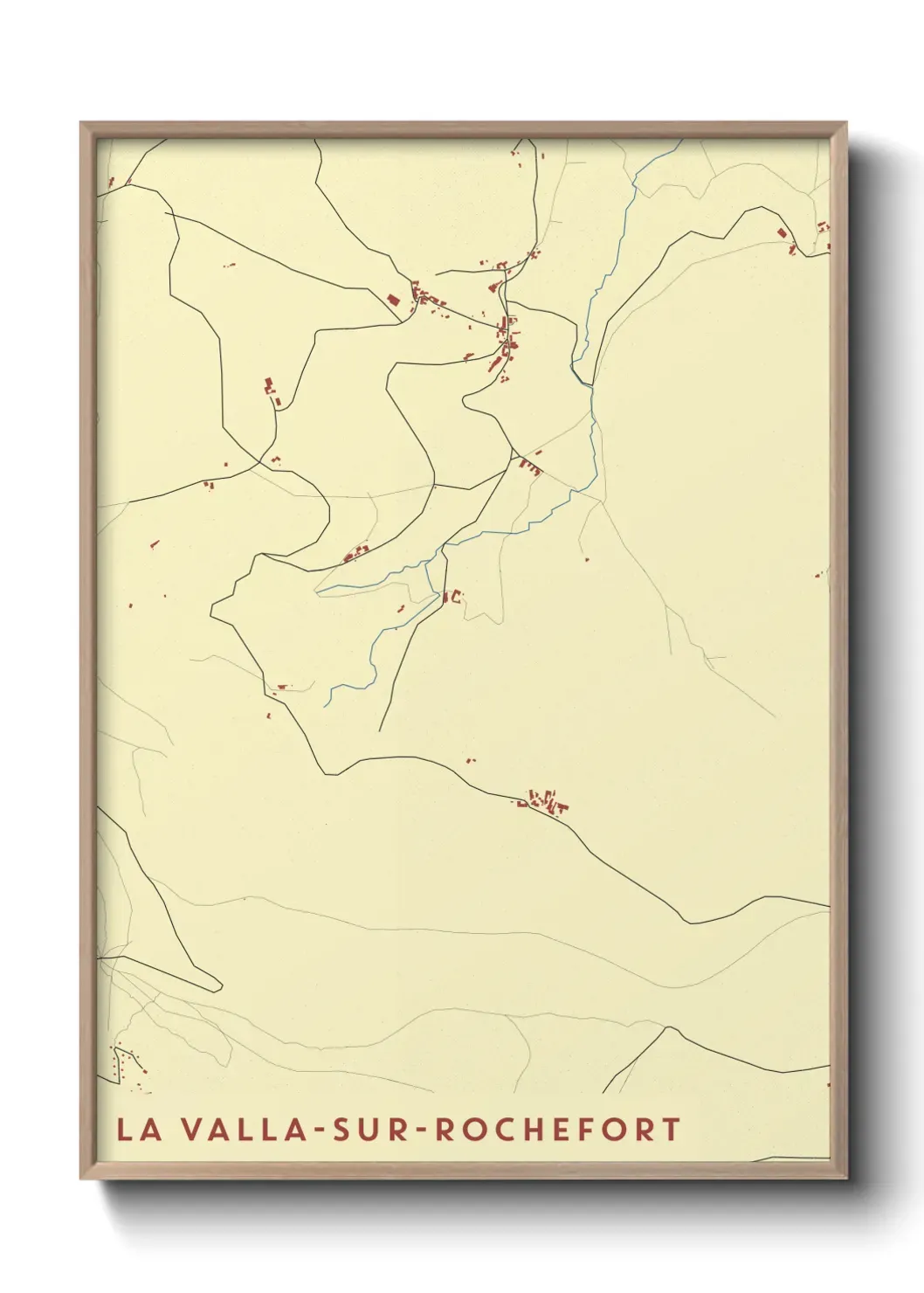 Un poster carte La Valla-sur-Rochefort