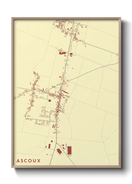 Une affiche de carte sur Ascoux