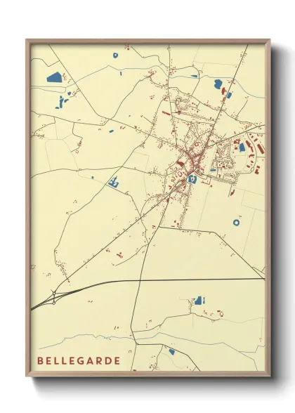 Une affiche de carte sur Bellegarde