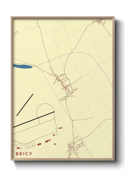 Une affiche de carte sur Bricy