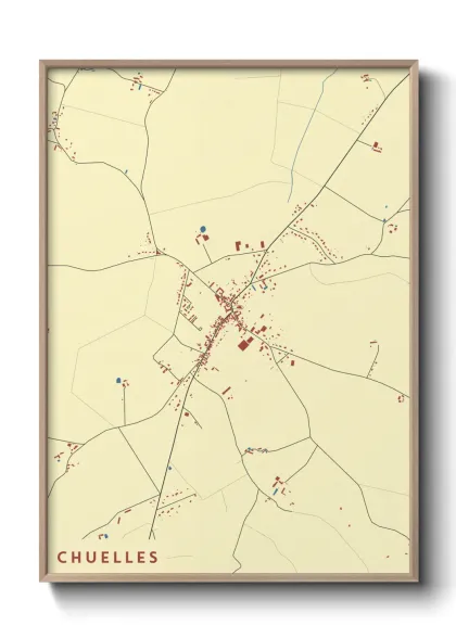 Une affiche de carte sur Chuelles