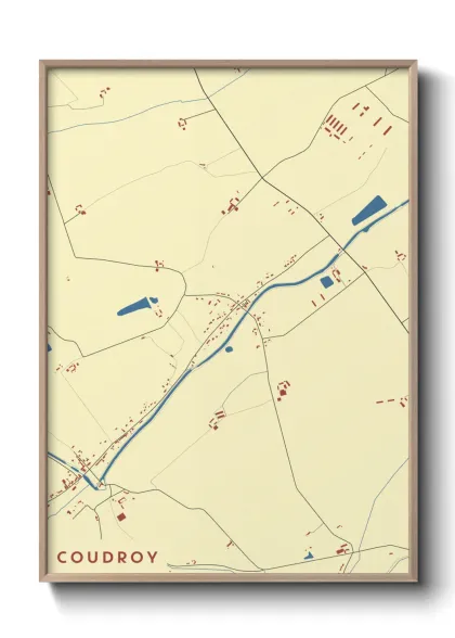 Une affiche de carte sur Coudroy