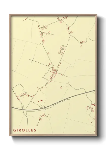 Une affiche de carte sur Girolles