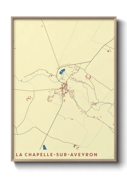 Une affiche de carte sur La Chapelle-sur-Aveyron