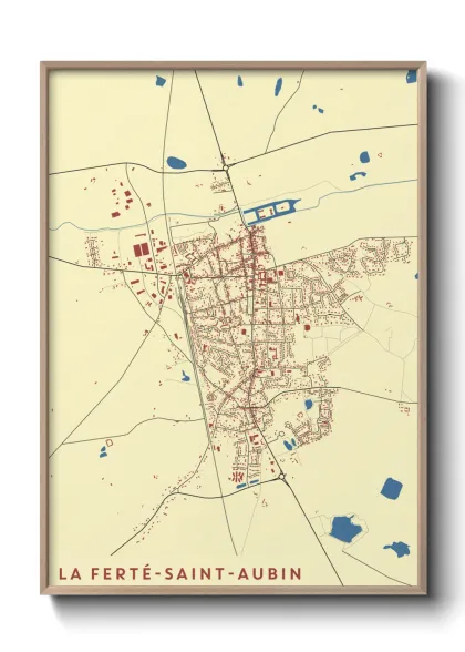 Une affiche de carte sur La Ferté-Saint-Aubin